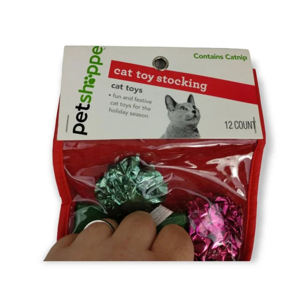 PetShoppe Cat Toy Stocking 12 Piece Cat Toys (Old Stock)